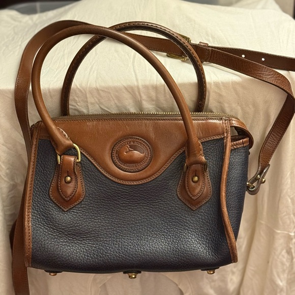 VINTAGE Dooney & Bourke All Weather Leather Small Zip Satchel